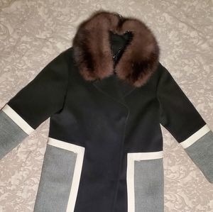 Renata Coat fur collar